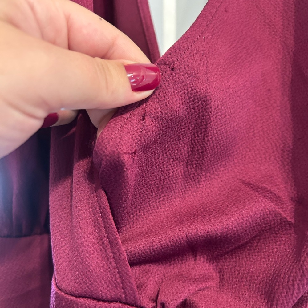 French Connection Deep V-Neck Backless Dress In B… - image 2